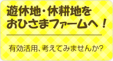 遊休地をおひさまファームへ！